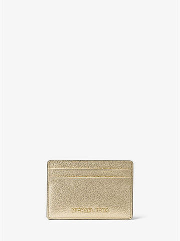 Michael Kors Metallic Pebbled Leather Card Case