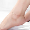 Charming Four Butterflies Single Chain Casual Rose Gold Layered Anklet - Brilliant Co