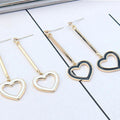 Heart-Shaped Charming Earrings For Women Black - Brilliant Co