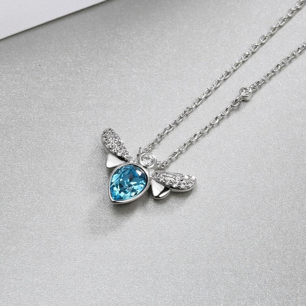 Bee Crystal Blue Necklace Embellished With Swarovski¬Æ Crystals