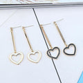 Heart-Shaped Charming Earrings For Women Black - Brilliant Co