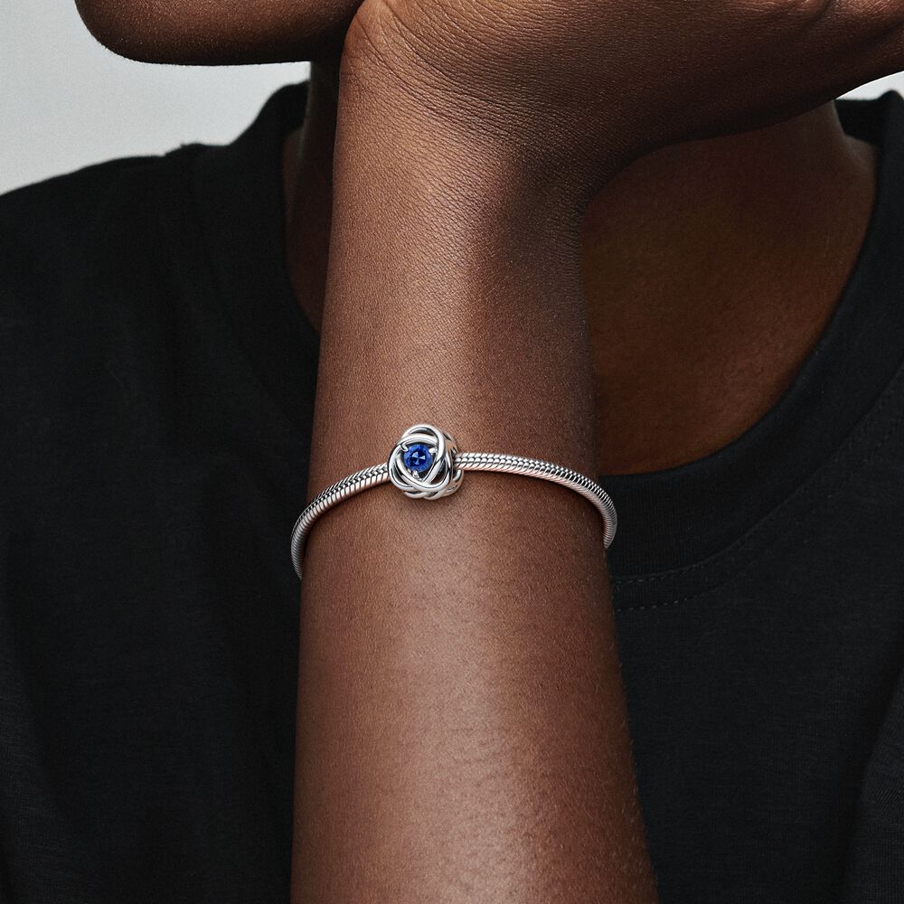 September Crystal Birthstone Eternity Circle Charm