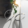 Solid 925 Sterling Silver Bold Bangle 6mm