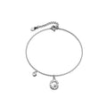 Solid 925 Sterling Silver Initial Crystal Personalised Alphabet Letter Bracelet Silver