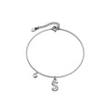 Solid 925 Sterling Silver Initial Crystal Personalised Alphabet Letter Bracelet Silver