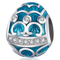 Solid 925 Sterling Silver Azure Egg Pandora Inspired Charm