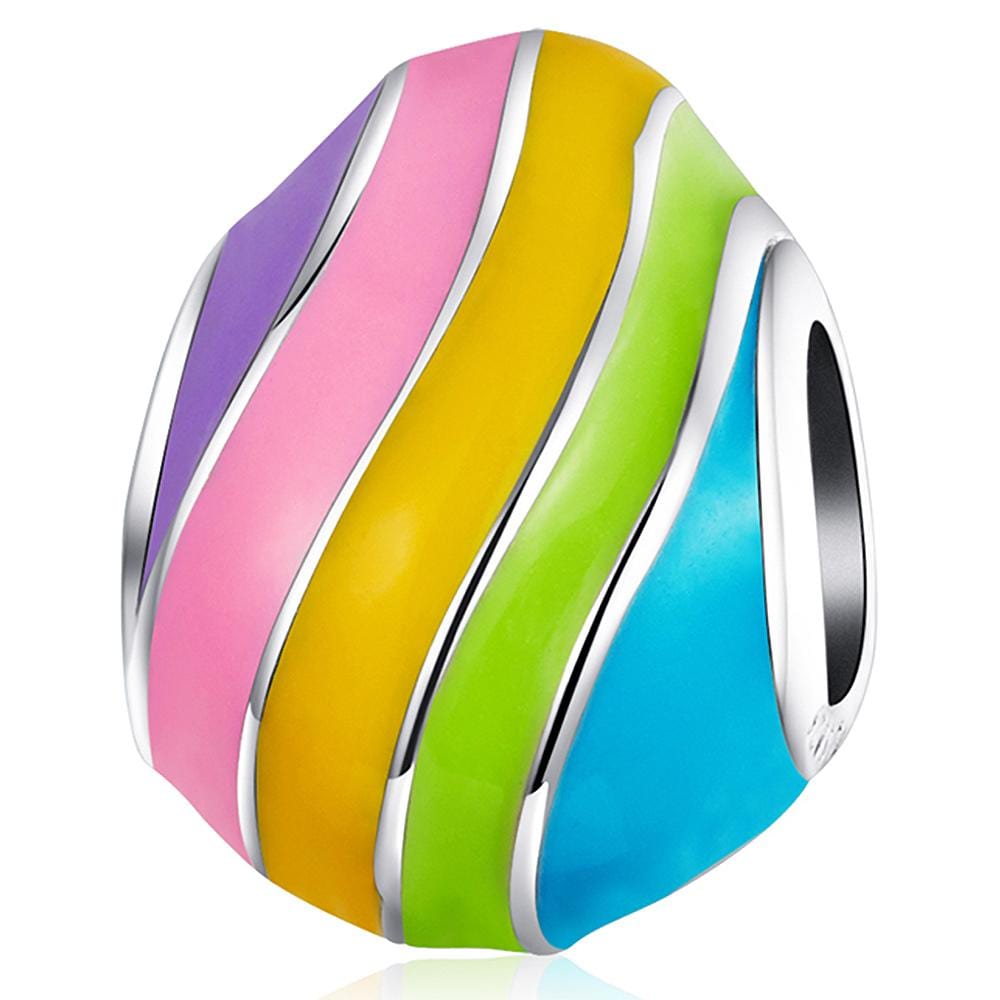 Solid 925 Sterling Silver Color Rainbow Palette Pandora Inspired Charm