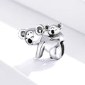 Solid 925 Sterling Silver Baby and Mama Koala Animal Pandora Inspired Charm - Brilliant Co