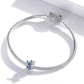 Solid 925 Sterling Silver Twin Blue Inlay Butterfly Pandora Inspired Charm - Brilliant Co