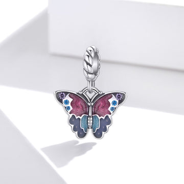 Solid 925 Sterling Silver Majestic Butterfly Pandora Inspired Bead Charm
