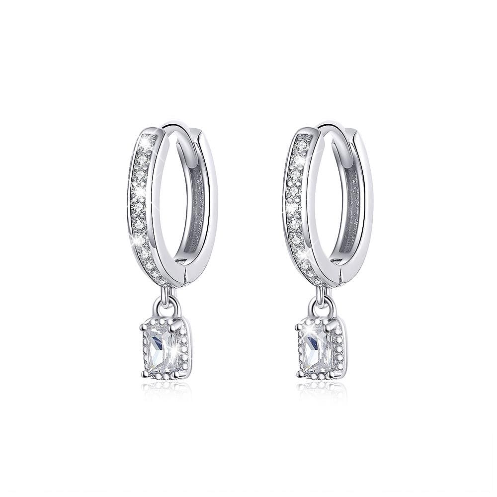 Solid 925 Sterling Silver Classic Drop Earrings