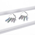 Solid 925 Sterling Silver Colourful Rainy Cloud Earrings