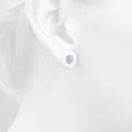 Solid 925 Sterling Silver Glitzy Pastel Unicorn Stud Earrings