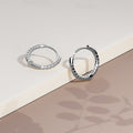 Solid 925 Sterling Silver Helical Huggie Earrings 11mm Silver - Brilliant Co