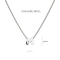 Solid 925 Sterling Silver Initial Alphabet Letter Necklace  - 53