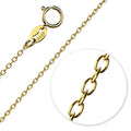 Solid 925 Sterling Silver Trace Chain Necklace in Gold Layered - Brilliant Co