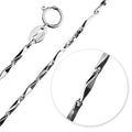 Solid 925 Sterling Silver Ingot Chain in White Gold Layered - Brilliant Co