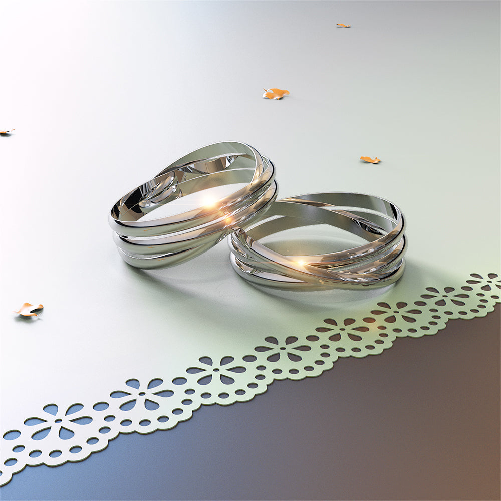 Solid 925 Sterling Silver Russian Love Ring