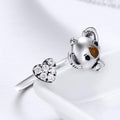 Solid 925 Sterling Silver Big Head Baby Koala Adjustable Fashion Ring - Brilliant Co