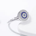 Solid 925 Sterling Silver Cobalt Blue Ring