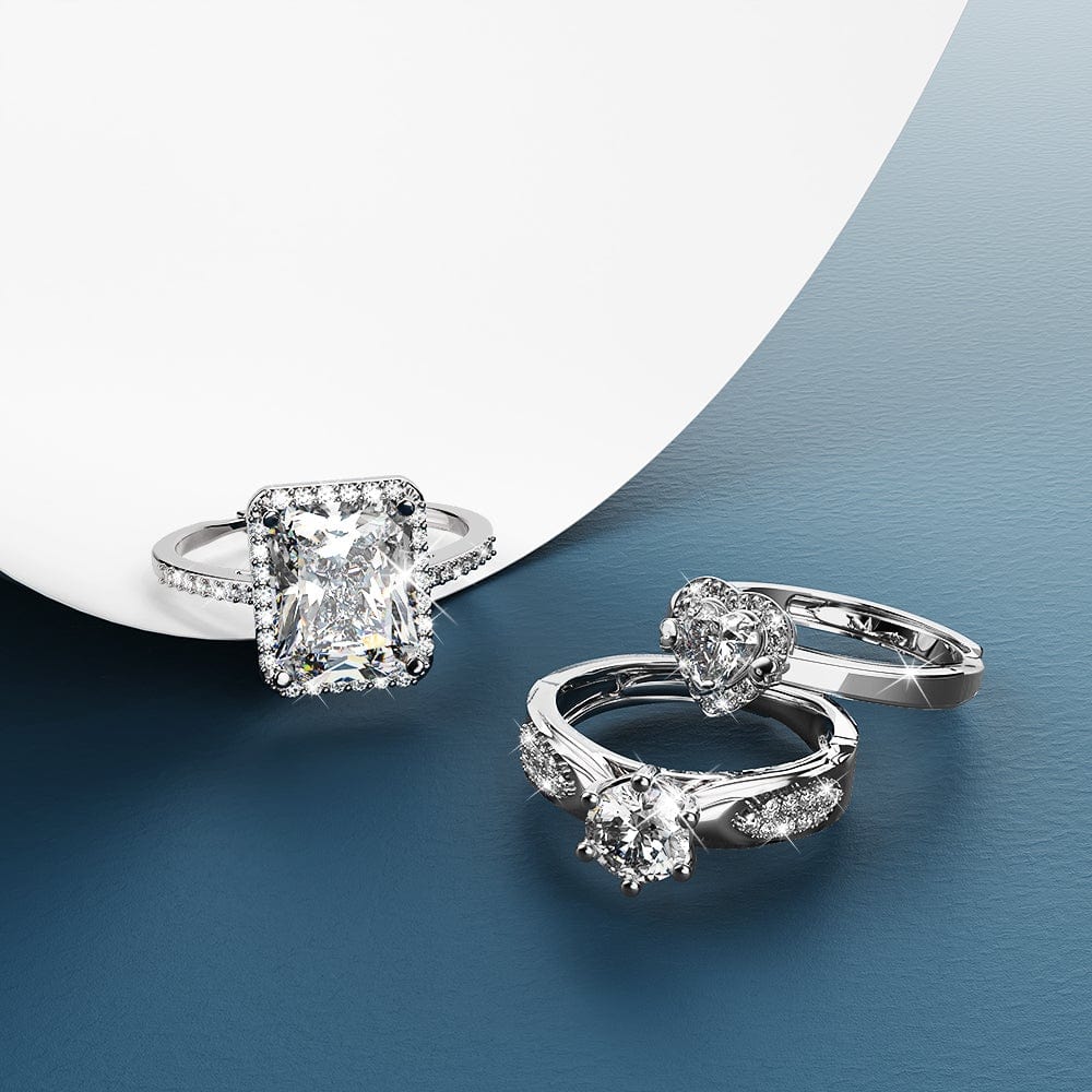 Solid 925 Sterling Silver Kindrea Heart Ring