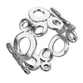 Solid 925 Sterling Silver Intertwining Bubbles Ring