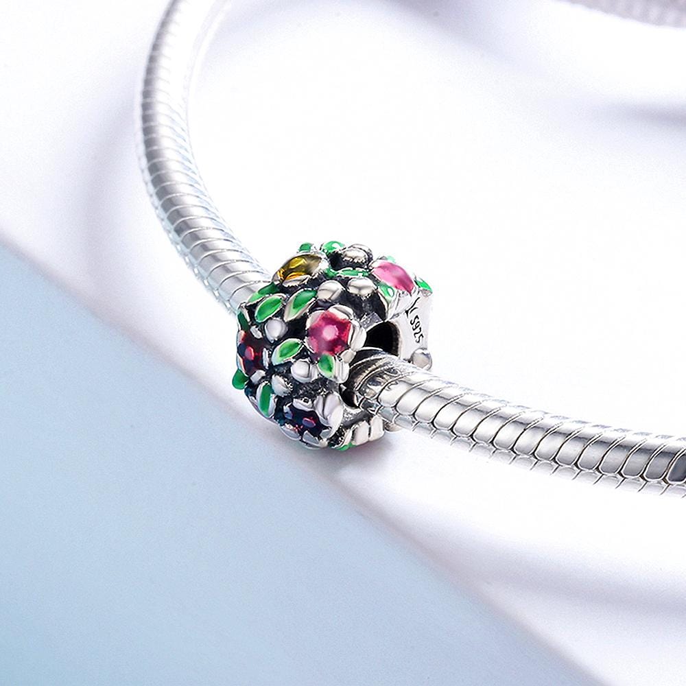 Solid 925 Sterling Silver Multicolour Cosmic Charm