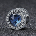 Solid 925 Sterling Silver Moonlight CZ Charm