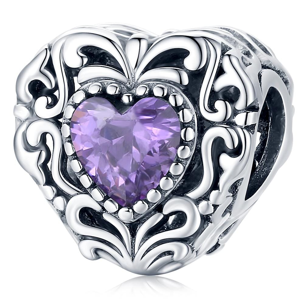 Solid 925 Sterling Silver Mesmerise Love in Iris Pandora Inspired Bead Charm - Brilliant Co