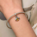 Solid 925 Signature Silver Bee-Yonce Yellow Charm