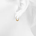 Solid 925 Sterling Silver Gold Hippie Beaded Hoop Earrings