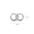Solid 925 Sterling Silver Infinity Stud Earrings - Brilliant Co