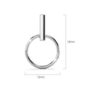 Solid 925 Sterling Silver Hoop in Bar Stud Earrings - Brilliant Co
