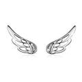 Solid 925 Sterling Silver Free Me Angel Wing Stud Earrings - Brilliant Co