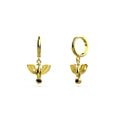 Solid 925 Sterling Silver Egyptian Eagle Hoop Earrings in Gold Vermeil - Brilliant Co