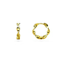 Solid 925 Sterling Silver Hypnotic Twist Hoop Earrings in Gold Vermeil - Brilliant Co