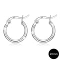Solid 925 Sterling Silver Aesthetic Hoop Earrings - Brilliant Co