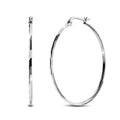 Solid 925 Sterling Silver Sophia Hoop Earrings - Brilliant Co