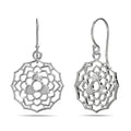 Solid 925 Sterling Silver Kayla Flora Hook Earrings