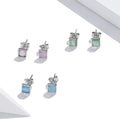 Solid 925 Sterling Silver Clarity in Ocado Stud Earrings