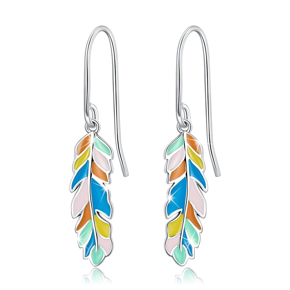 Solid 925 Sterling Silver Samba Dream Colourful Feathers Charms