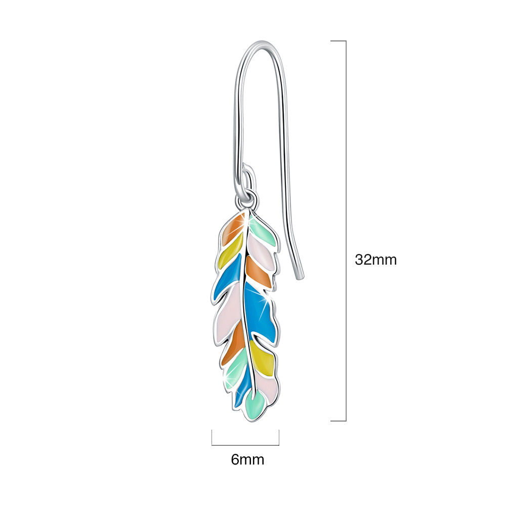 Solid 925 Sterling Silver Samba Dream Colourful Feathers Charms