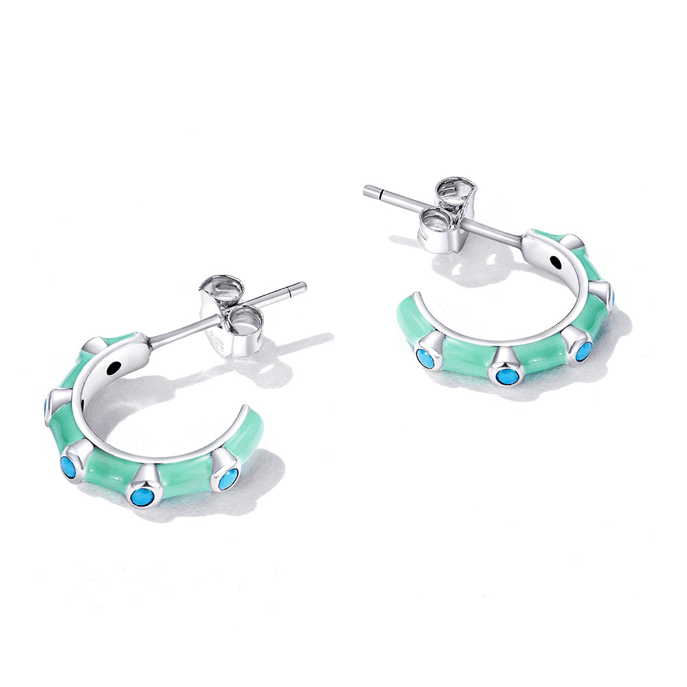 solid-925-sterling-silver-blue-caterpillar-c-hoop-earrings-4