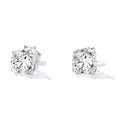 Solid 925 Signature Silver Simple Moissanite Stud