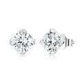 Solid 925 Signature Silver Simple Moissanite Stud