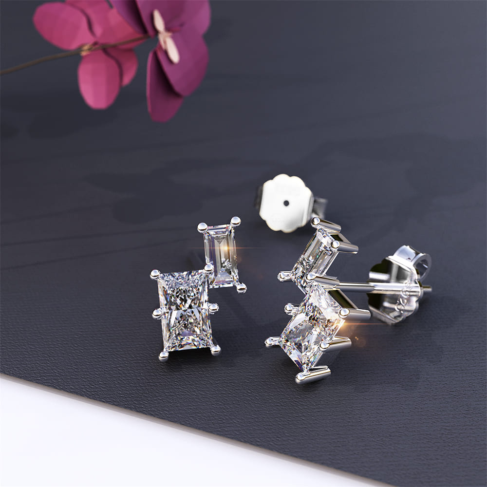 Solid 925 Signature Silver Stellar Stud Earrings 2