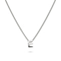 Solid 925 Sterling Silver Initial Alphabet Letter Necklace  - 18