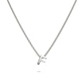 Solid 925 Sterling Silver Initial Alphabet Letter Necklace  - 22