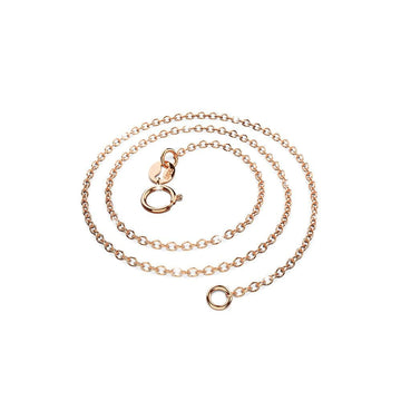 Solid 925 Sterling Silver Trace Chain Necklace in Rose Gold Layered - Brilliant Co