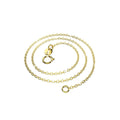 Solid 925 Sterling Silver Trace Chain Necklace in Gold Layered - Brilliant Co